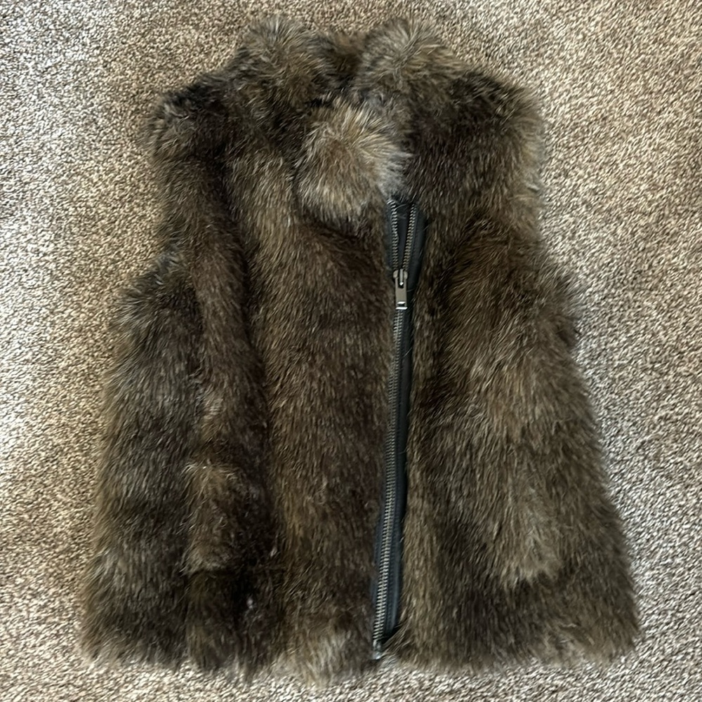 Banana Republic faux fur vest